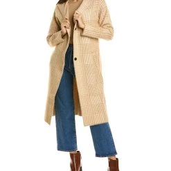 Cheap ✔️ STELLA & LORENZO 👩 women Stella + Lorenzo Hooded Plaid 🧥 Coat 🧨