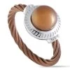 Best reviews of 😀 women Charriol Pearl Stainless Steel and Bronze PVD Brown Pearl Round Cable Ring 😍