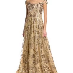 New ✨ women Rene Ruiz Off-The-Shoulder Gown 🔥