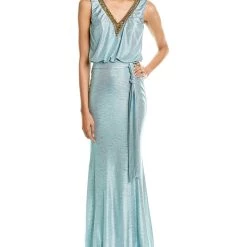 Deals 👏 women Rene Ruiz Metallic Gown 👍