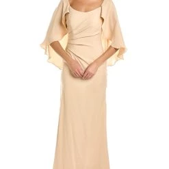 Deals 🎉 women Rene Ruiz Flutter Sleeve Gown ⭐