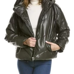 New 😍 STELLA & LORENZO 👩 women Stella + Lorenzo Short Puffer Jacket 🧨