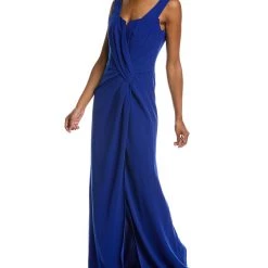 Best deal 🥰 women Rene Ruiz Off-The-Shoulder Crepe Gown 🛒