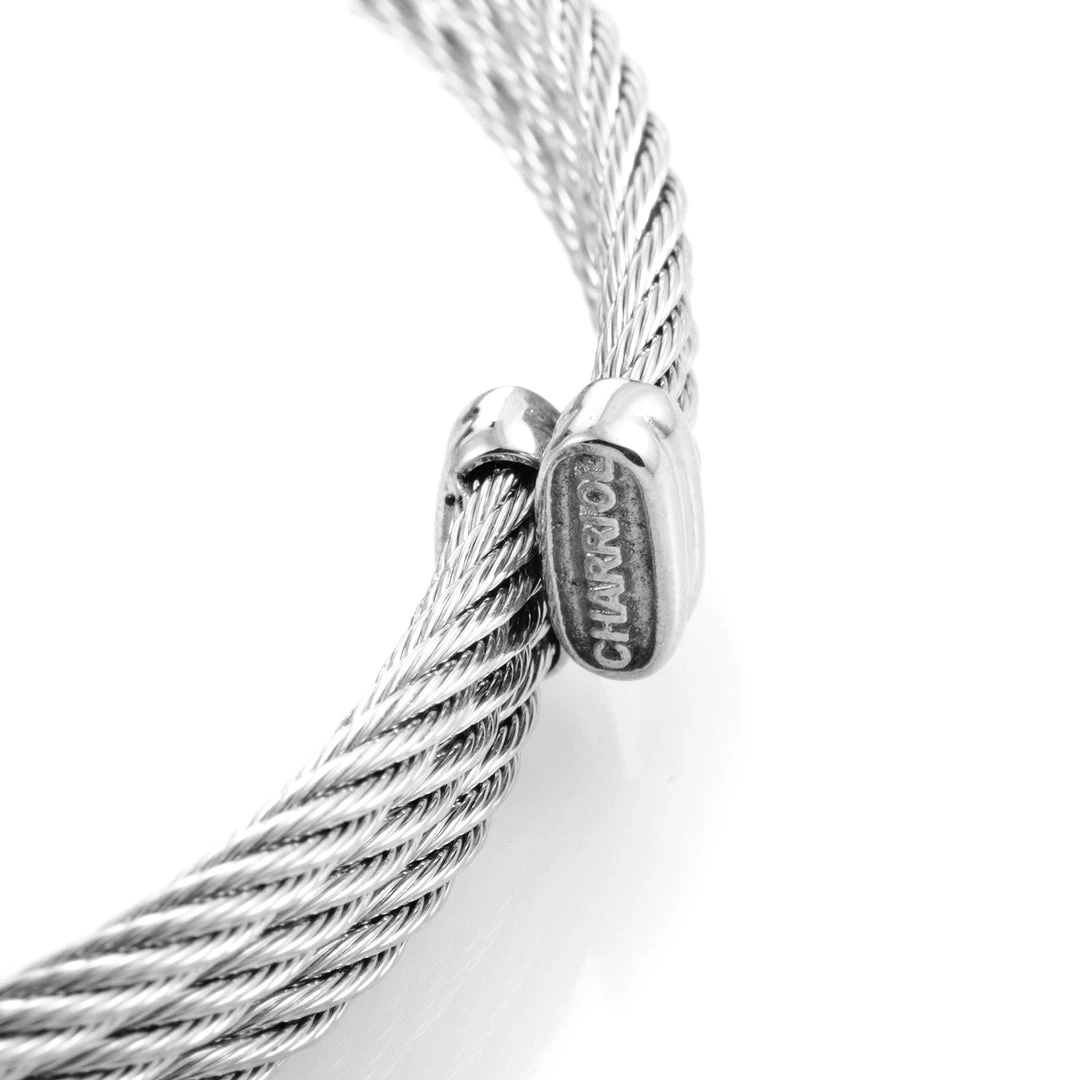 Cheap π€© women Charriol Celtic Classique Stainless Steel Yellow Gold Plated Diamonds and Lemon Citrine Cable Bangle Bracelet π - Image 4