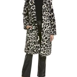 Cheap 🤩 STELLA & LORENZO 👩 women Stella + Lorenzo Animal Print 🧥 Coat 🔔