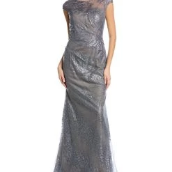 Hot Sale π women Rene Ruiz Glitter Fit-And-Flair Gown π