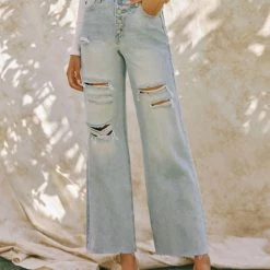 Cheapest ❤️ Kancan 👩 women Ultra High Rise 90S Jean in Light Wash 🥰