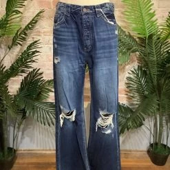 Wholesale 🌟 Kancan 👩 women Sydney Straight Leg Jean in Dark Wash 🧨