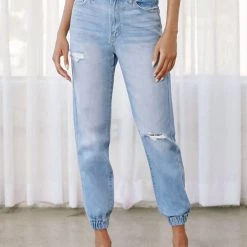 Cheap π Kancan π© women Juliette Jogger in Light Wash β