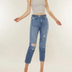 Coupon π Kancan π© women Lorelei Ultra High Rise Mom Jean in Medium Wash βοΈ